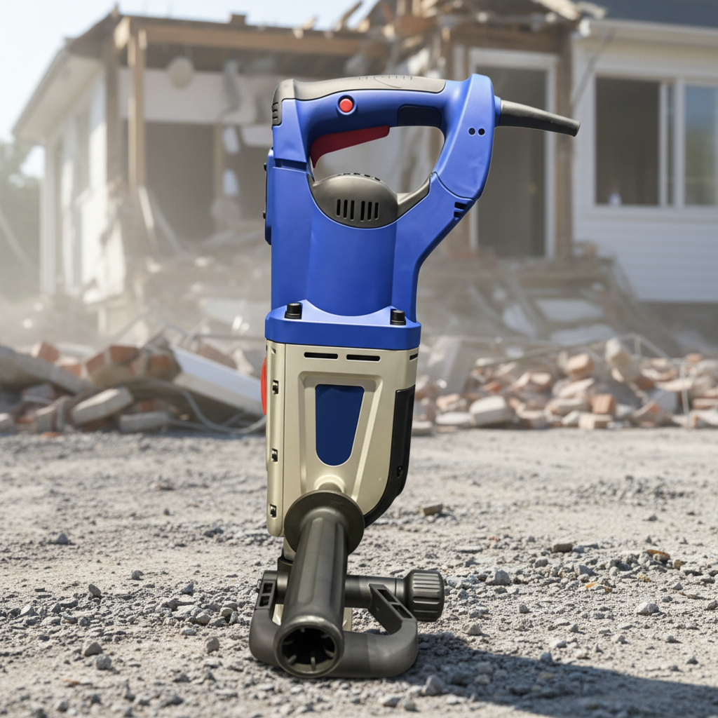 Electric Rotary Hammer Drill SDS 1700W Brushless Motor Shockproof Design High-speed Double Grips Heavy Duty Percussion Drill