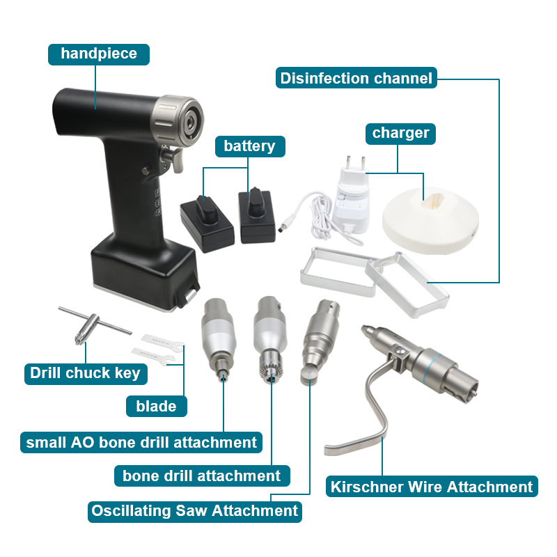 Micro Brushless Multi-functional Drill Set Bone Saw Multifunction Orthopedic Power Drill Micro Electric Drill Saw