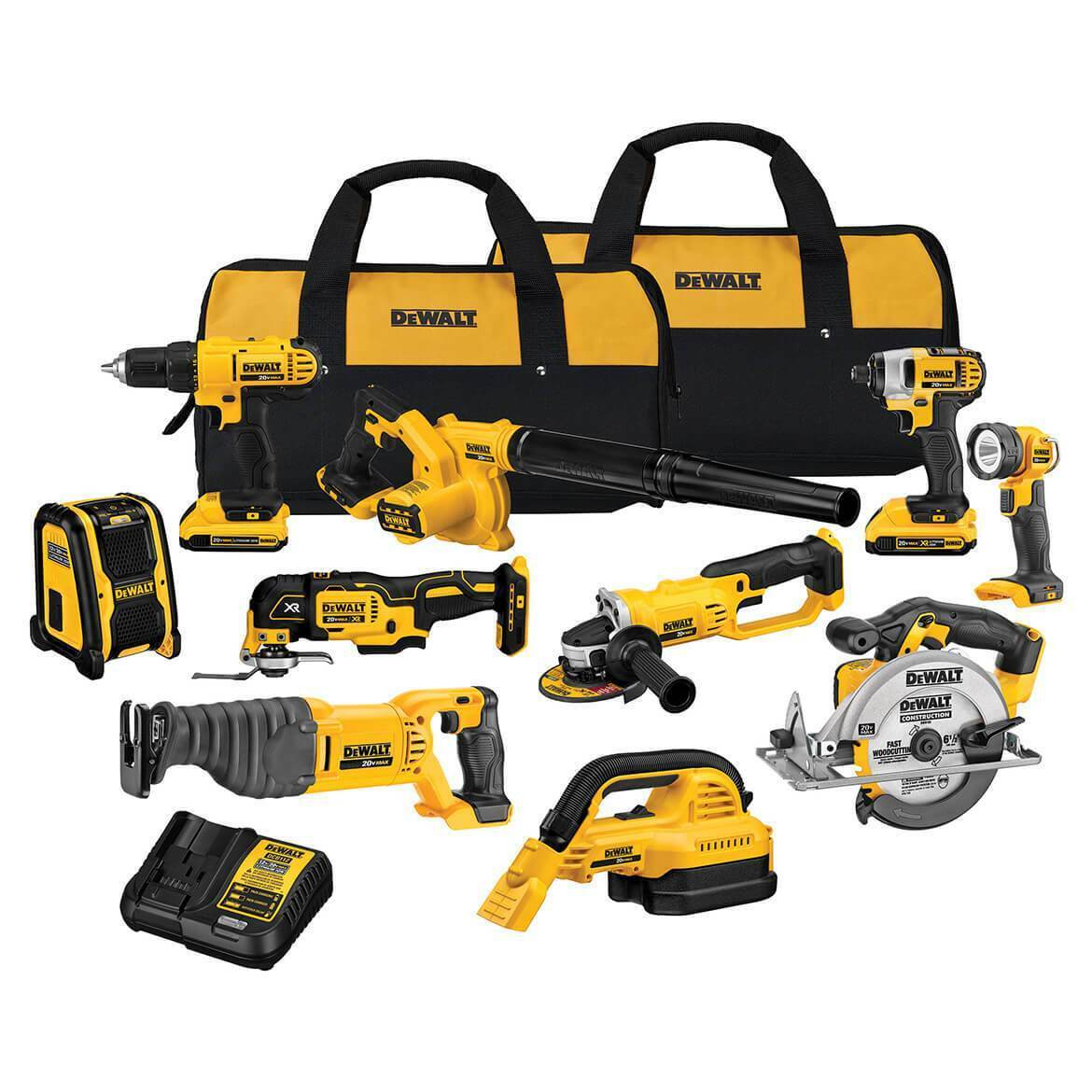 Ready to Ship 100% New Dewalts DCZ2096P2X2-XE 18V/54V 9.0Ah/5.0Ah FlexVolt XR Li-Ion Cordless 20pc Combo Kit Including Brushless