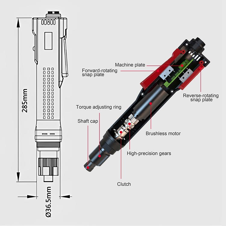 Customized 1.5~5 N.mAutomatic Industrial Electric Screwdriver Precision Power Tool for Production Line