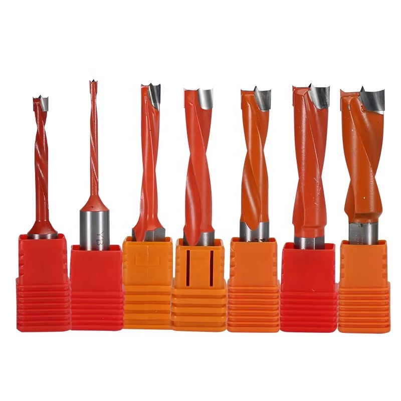 Hot Selling Wholesale Tungsten Carbide Tipped 4 Flutes Black Oxide Finish Through Boring Bits Drill Bit Set for Wood Drilling