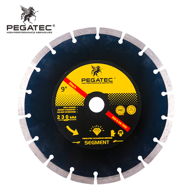 PEGATEC 9" 230mm Durable Diamond Disc For Tile,/stone Concrete Diamond Saw Blade Cutting
