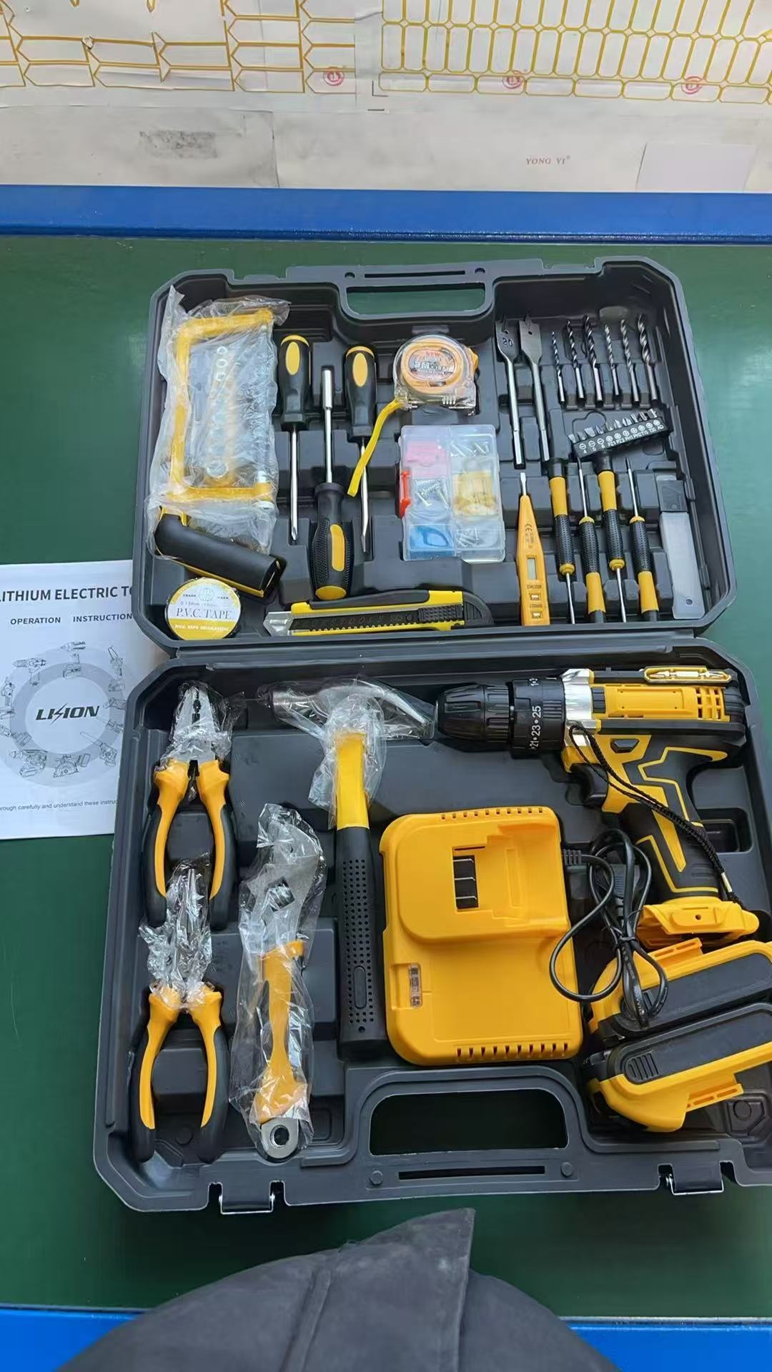 New Arrival Multifunctional Cordless Power Drill Combo Kit Household Tool &amp; Craftsman Mechanic Woodworking Set Battery Source CE
