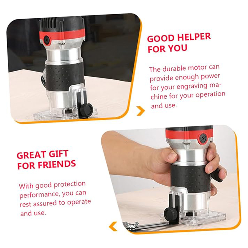 Portable Power Palm 2-In-1 Trimming Machine Cutter 800W Woodworking Electric Hand Router Tool 30000RPM Wood Edge Trimmer