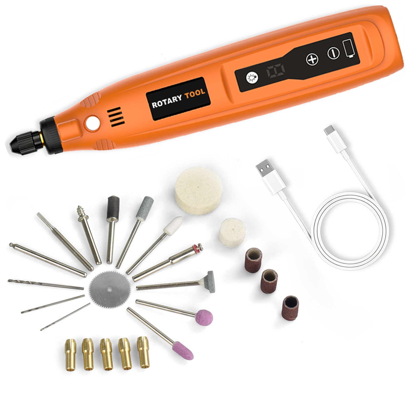 20000rpm 8-speed Mini Electric Drill, Hand Drill Engraving Pen, Cordless Speed-Regulating Rechargeable Grinding Pen