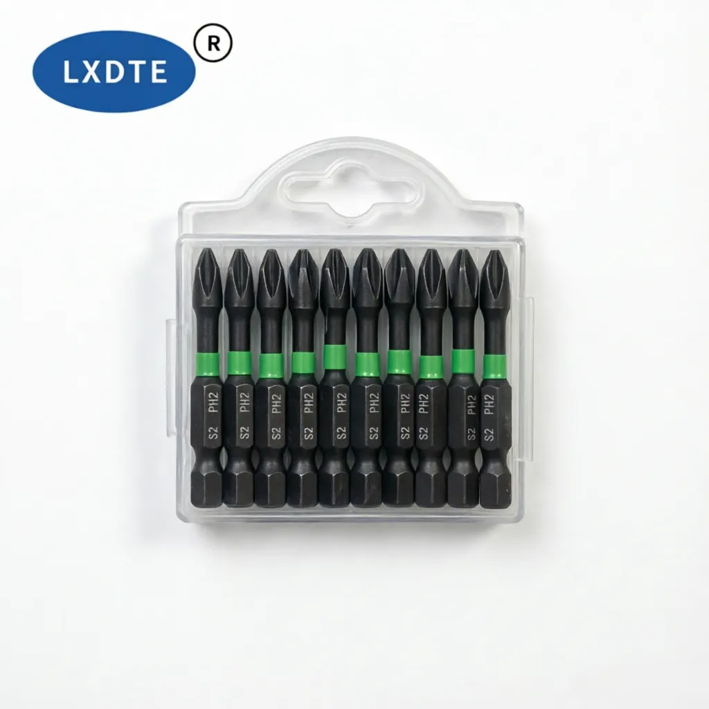 LXD Premium Quality PH2 Screwdriver Set 50mm 10Pcs S2 Alloy Steel Black Finish Reliable for Professional Contractors