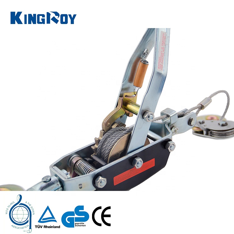 KingRoy 4 Ton CE Heavy Duty Industrial Cable Tool Wire Rope Hand Manual Cable Ratchet Power Puller