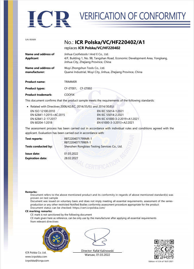 CE Certificate 2