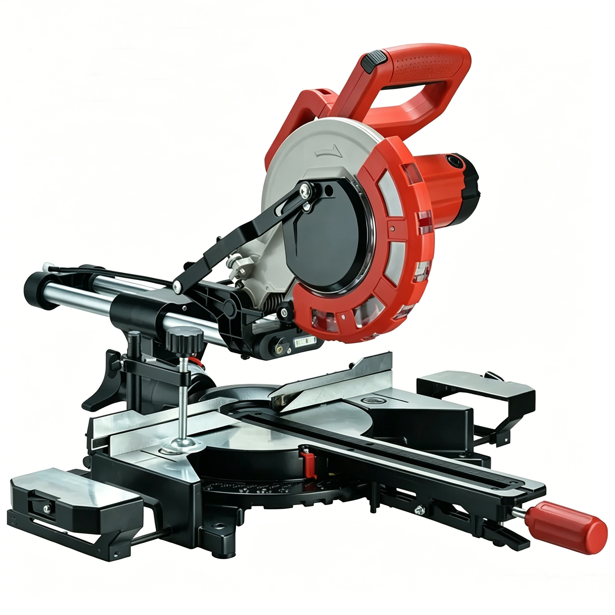 210mm 1700W Sliding Miter Saw with 45 Degree Bevel Cutting High Precision Electric Power Tool for Wood and Metal