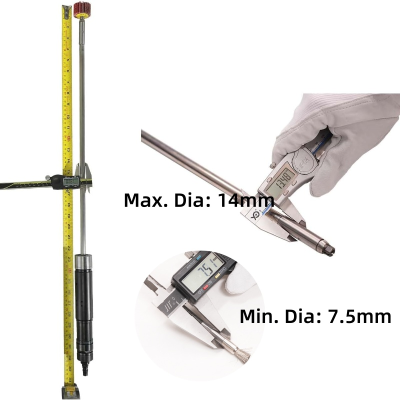 Air Power Grinder Long Spindle Grinding Tool Cross Shaped Abrasive Pipe Grinding