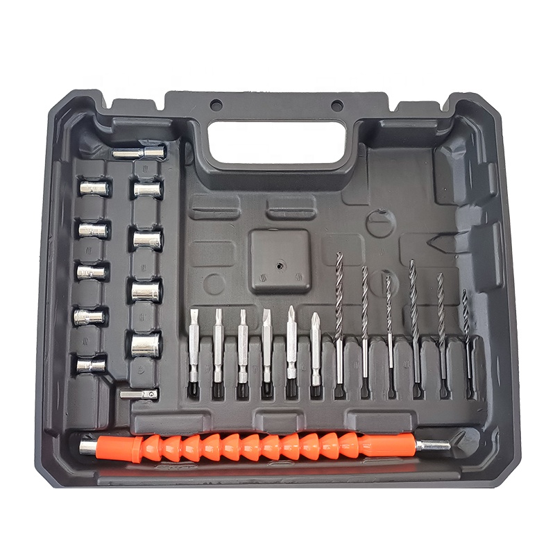 TS-2604 Cordless Drill Kit Power Drill Tool Set 21V Lithium Battery Drilling Machine 40N.m Torque Screwdriver OEM Home Use