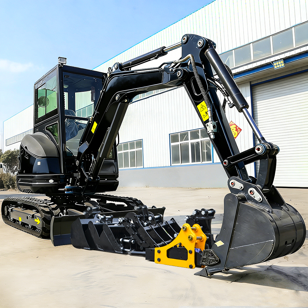 FREE SHIPPING 3.5 Ton Mini Excavator CE EPA EURO 5 Crawler Kubota Engine 1Ton 2Ton Digger Small Bagger Farm Excavators Machine
