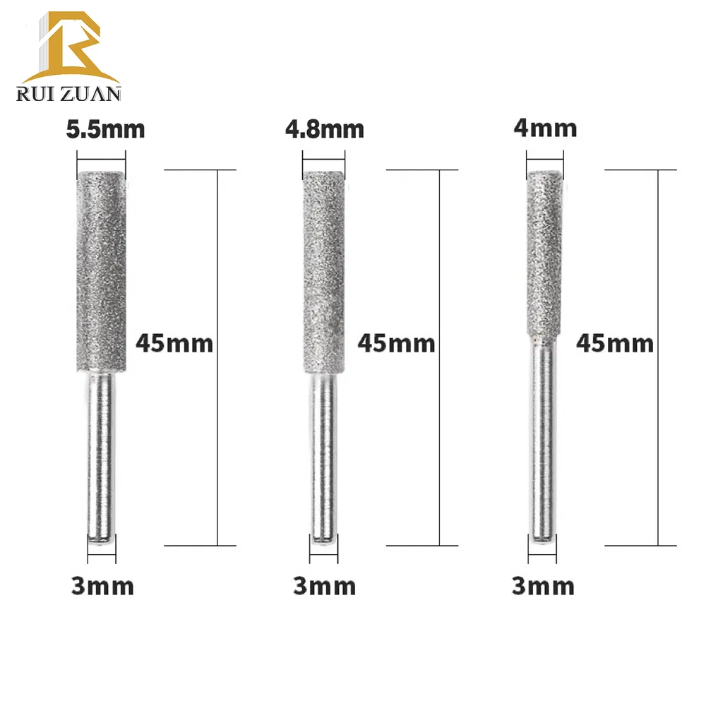 Diamond Coated Chain Saw Grinding Head Electroplated Diamond Small Grinding Head Sharpening Polishing Chainsaws Tool