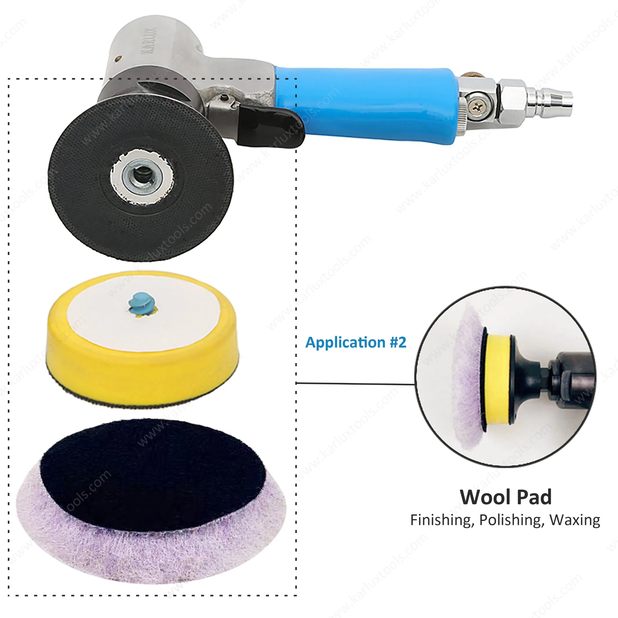 7403 Air Power Polishing Tool in Rotary Pneumatic Air Sander
