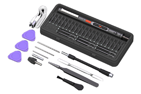 CreationSpace CS0802A 3.7V Cordless Mini Electric Screwdriver Kit: Automatic Power Tool for Home DIY