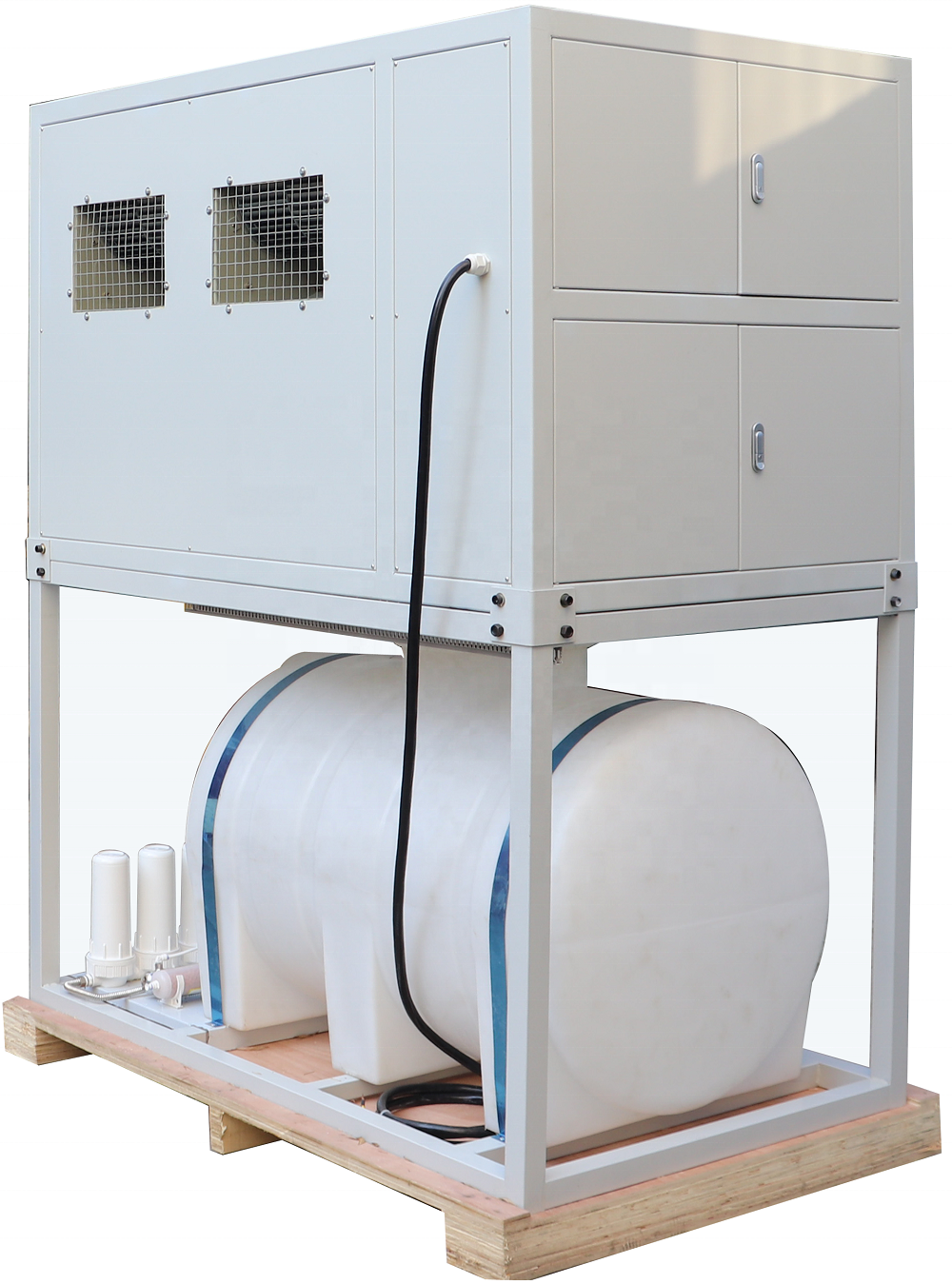 Air to Water 500L/Day Atmospheric Water Generator with Stainless Steel External Tank Solar &amp; Electric Powered for Outdoor Use