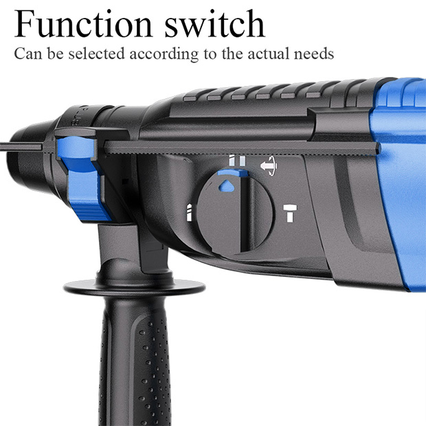 Industrial Rotary Hammer Impact Drill 1800W 26mm Max Drilling Diameter 60.4ft-lb Torque Portable AC 110-240V