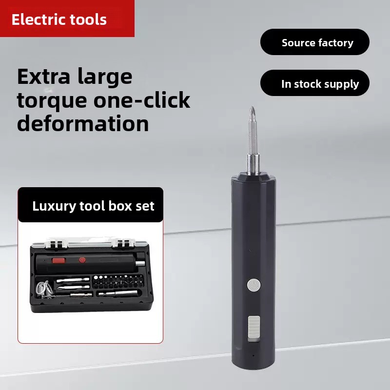 Cordless Electric Screwdriver Set with Multiple Bits Rechargeable Handheld Power Tool for DIY and Home Repair