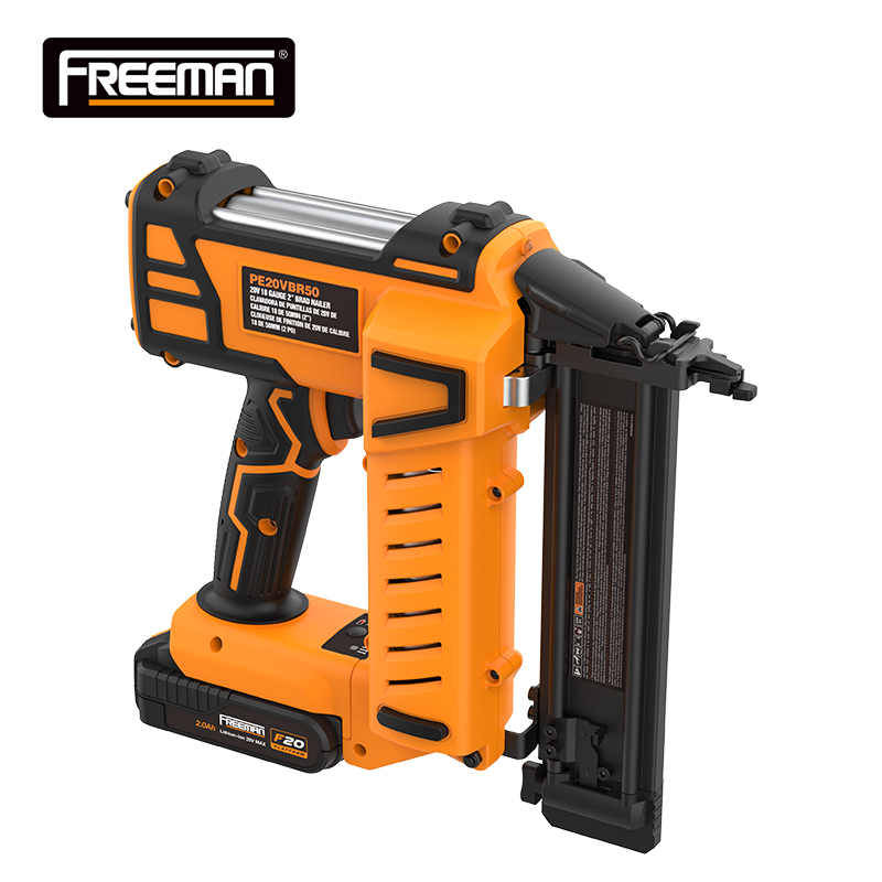 Freeman 20 Volt Cordless 18-Gauge 2 Inch Brad Nailer Kit With Lithium Ion Battery, Charger, Bag And CE Certificate