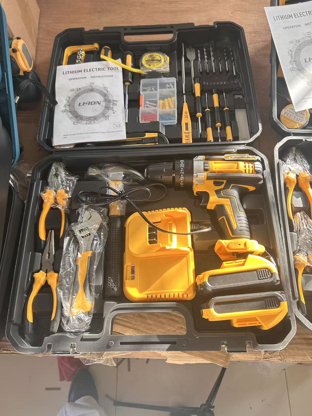 New Arrival Multifunctional Cordless Power Drill Combo Kit Household Tool &amp; Craftsman Mechanic Woodworking Set Battery Source CE