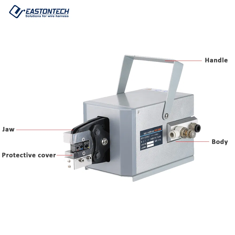 Eastontech Air Power Fek-20m 2.0t Multi-Functional Pneumatic Ferrules or Males or Females Receptacles Terminal Crimper Tool