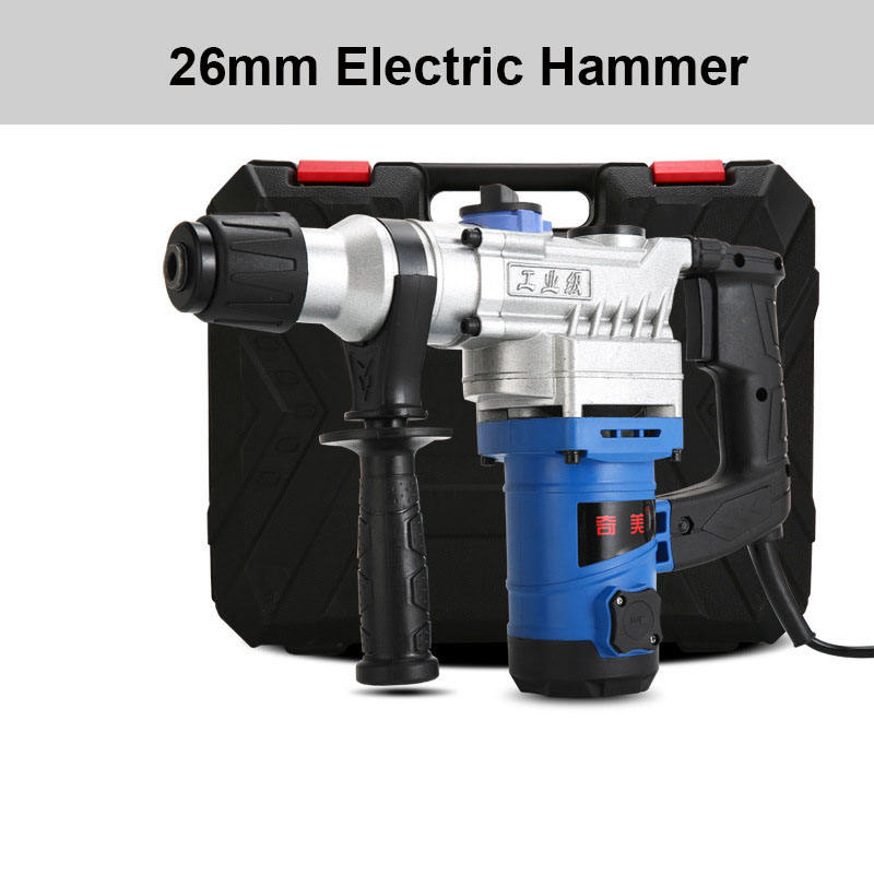 2200W Industrial High Power Heavy Duty Jackhammer 26mm Diameter Concrete Breakers Electric Demolition Hammer Brushless Motor DIY