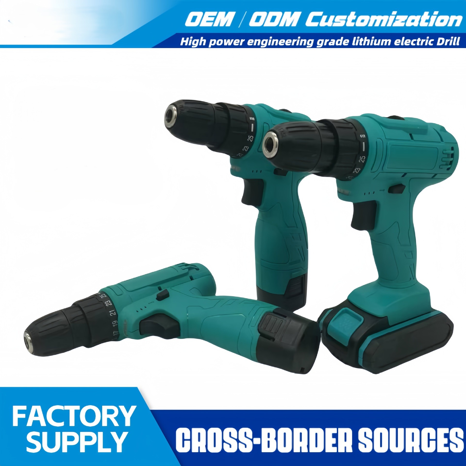 Factory Wholesale Rechargeable Drill Lithium Battery Household Multifunctional Electric Screwdriver Power Drill