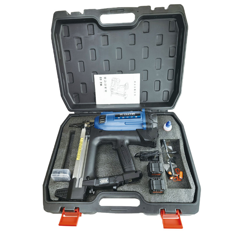 WJ-40 Battery Operated Cordless Concrete Nail Gun 35 Nails Capacity Electric Fastening Tool for Building Furniture Decoration 1