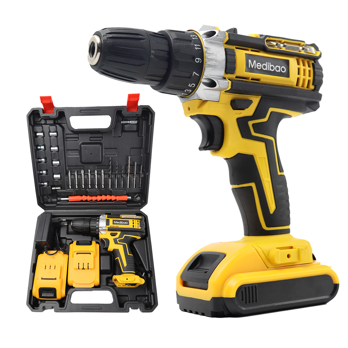 21V Electric Cordless Drill Set Power Drills Hammer with Variable Speed Mini Hand Machine Tool Matkap Taladro Electric Drill