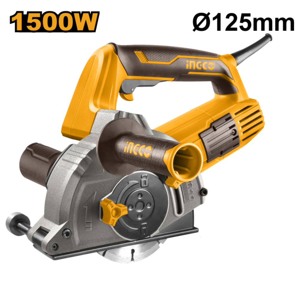 1500W Wall Chaser with 125mm Diameter M14 Concrete Cutter Traces Walls and Pipes