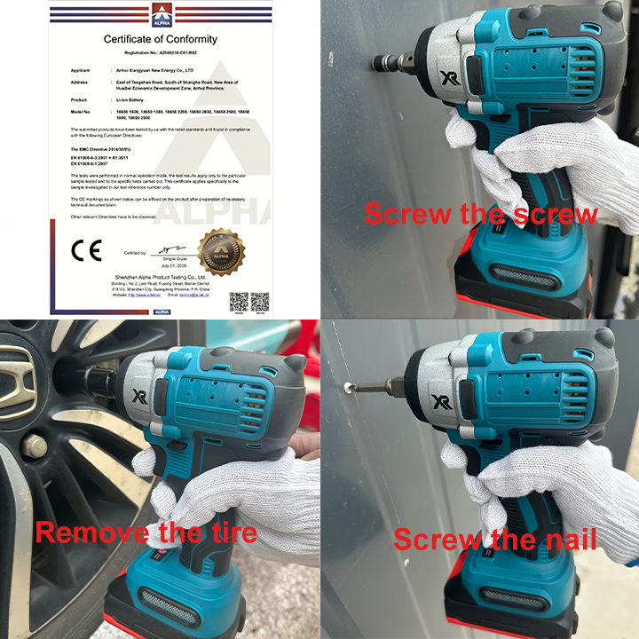 Tool Sets Professional Box Electric Impact Wrench Brushless Battery Torque Wrench Electric Wrench
