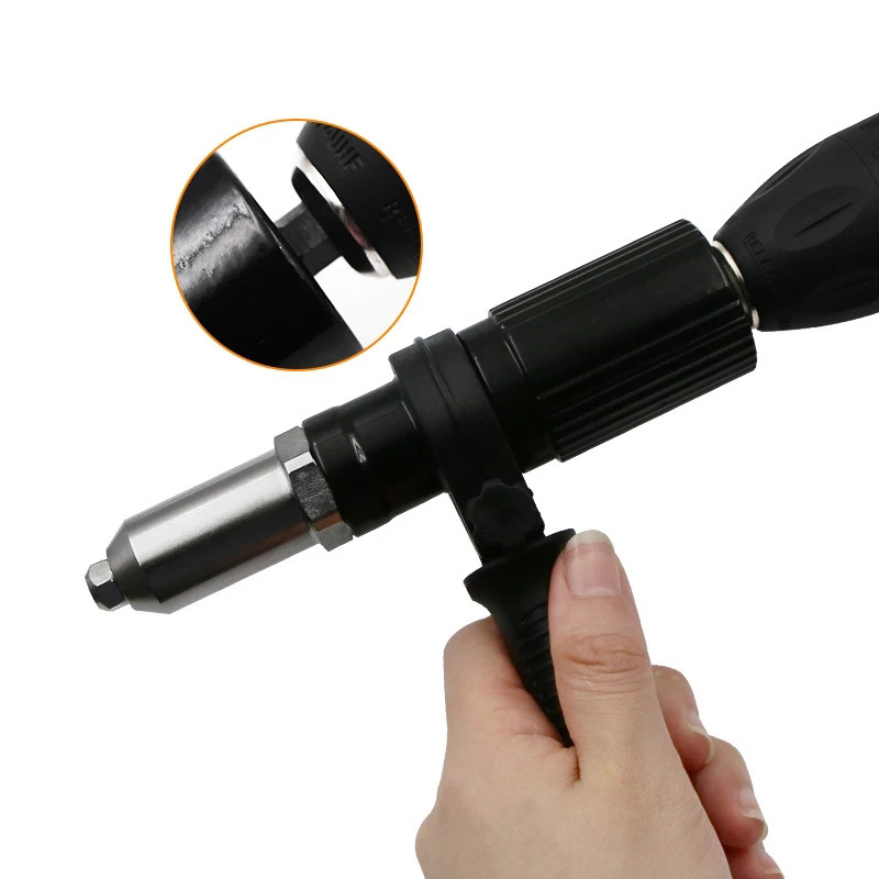 Electric Rivet Gun 2.4mm-4.8mm Rivet Nut Gun Drill Adapter Cordless Riveting Tool
