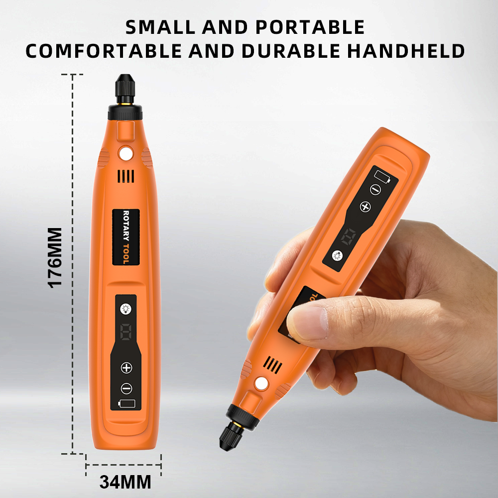 20000rpm 8-speed Mini Electric Drill, Hand Drill Engraving Pen, Cordless Speed-Regulating Rechargeable Grinding Pen