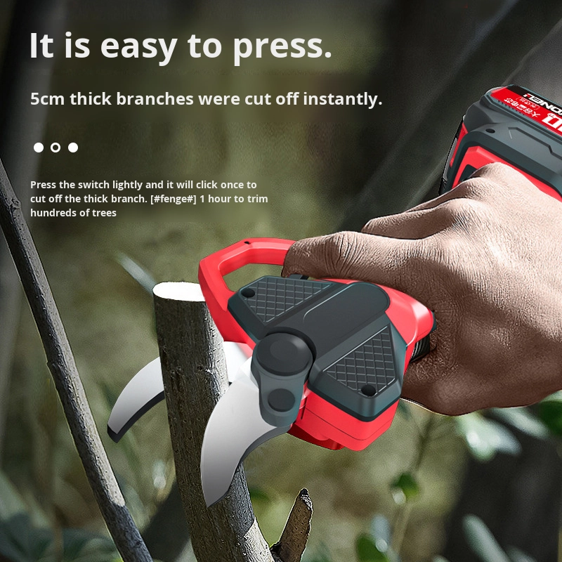 Portable Household Electric Scissors DIY Grade Power Tools with New Lithium Battery for Fruit Tree Gardening