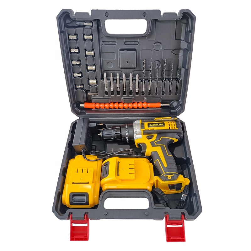 TS-2604 Cordless Drill Kit Power Drill Tool Set 21V Lithium Battery Drilling Machine 40N.m Torque Screwdriver OEM Home Use