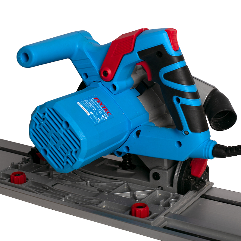 FIXTEC Power Tools 165mm Electric Plunge Cut Circular Track Saw with Guide Rail