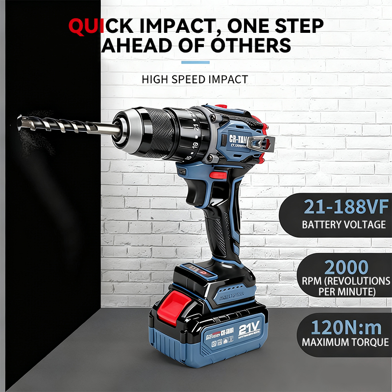 OEM Supported Electric Tool Set Brushless 36V 1.5AH Lithium Battery Cordless Hand Drill Variable Speed 35N.M Torque for