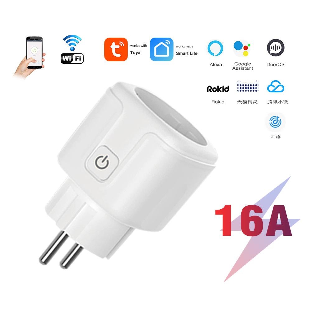 WiFi Smart Plug Socket Power Energy Monitor EU Multi-Control Compatibility Alexa Google Assistant Zigbee Modules Tools Product