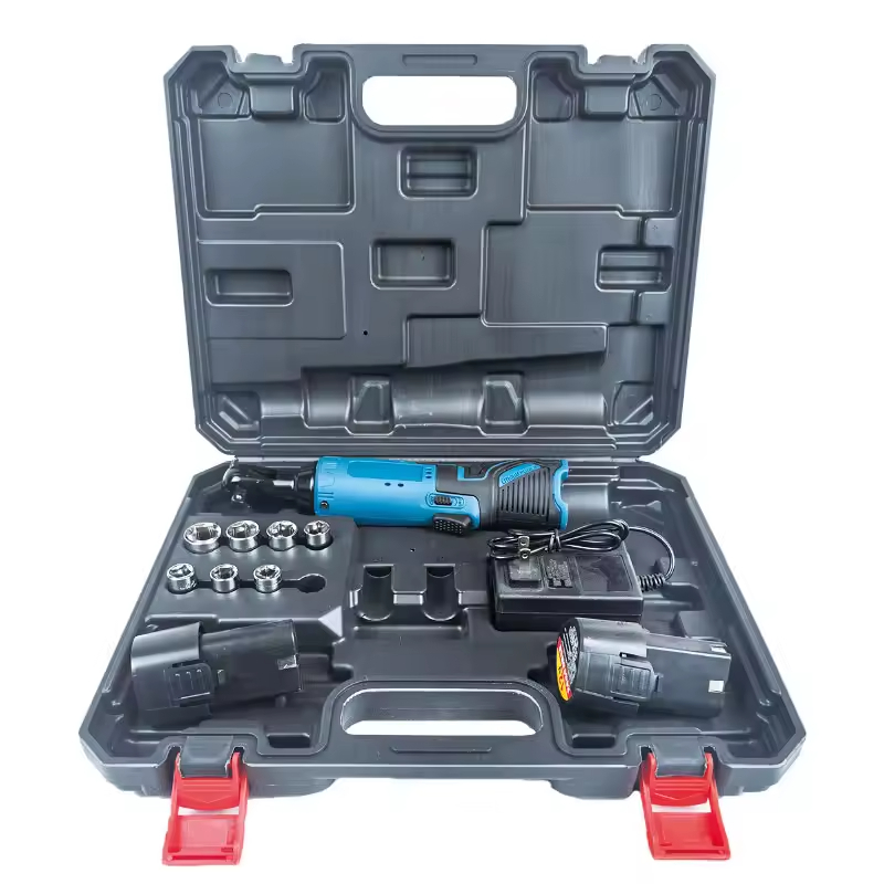 Industrial Cordless Electric 12v Ratchet Wrench Set with 2 Packs of 1300mAh Lithium-ion Batteries Max Torque 80n