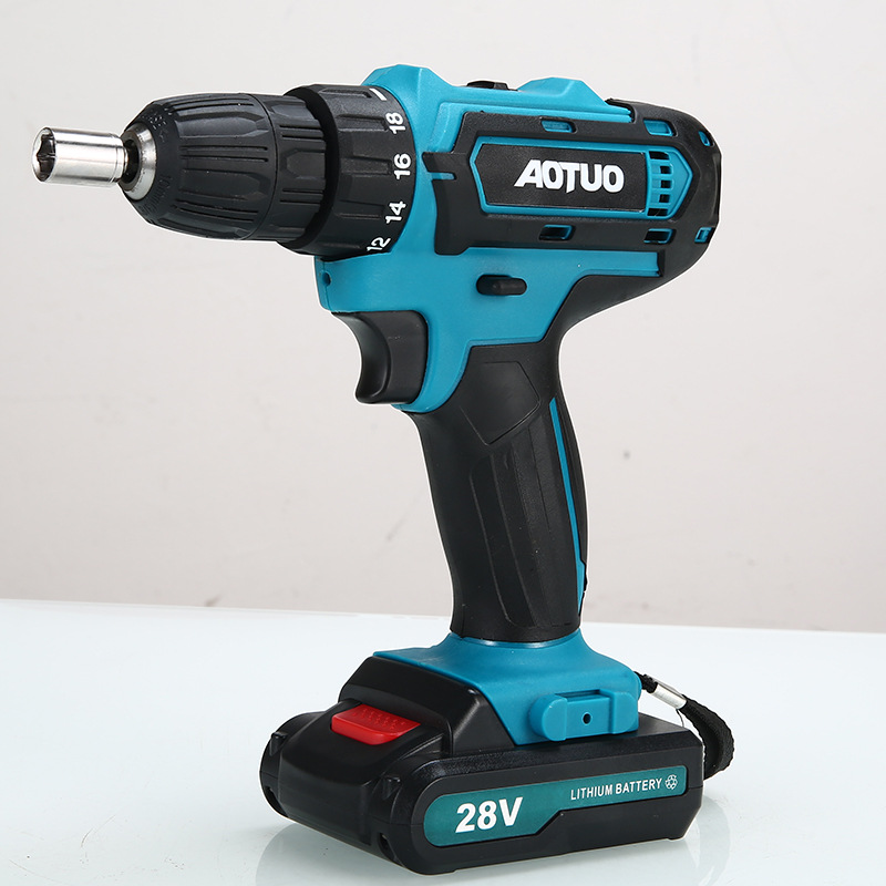 28V Portable Cordless Drill Multifunction Electric Hand Drill Kits Industrial Rechargeable Lithium Electric Screwdriver Set