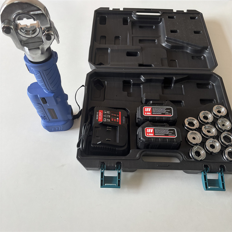 ES-300 Portable Cordless Hydraulic Crimper Lithium Battery Powered Crimping Tool For Copper Aluminum Lugs Cables