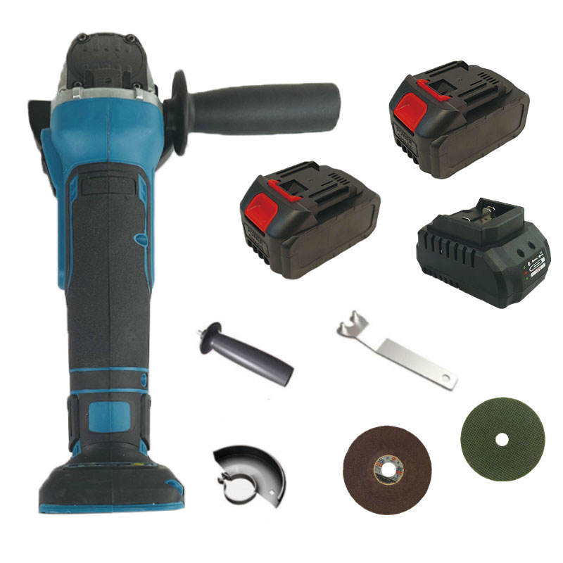 Industrial Mini Cordless Angle Grinder 21V Battery 100mm Brushless Slide Switch Cutting Grinding Tools
