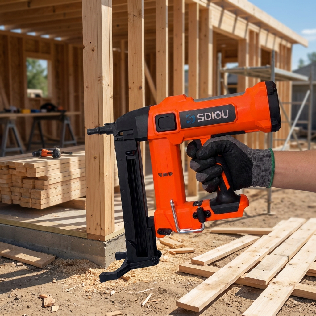 Rechargeable Battery Powered Steel Framing Nail Gun Brushless Motor DIY Concrete Fastening Tool for Construction Industry 1 Year