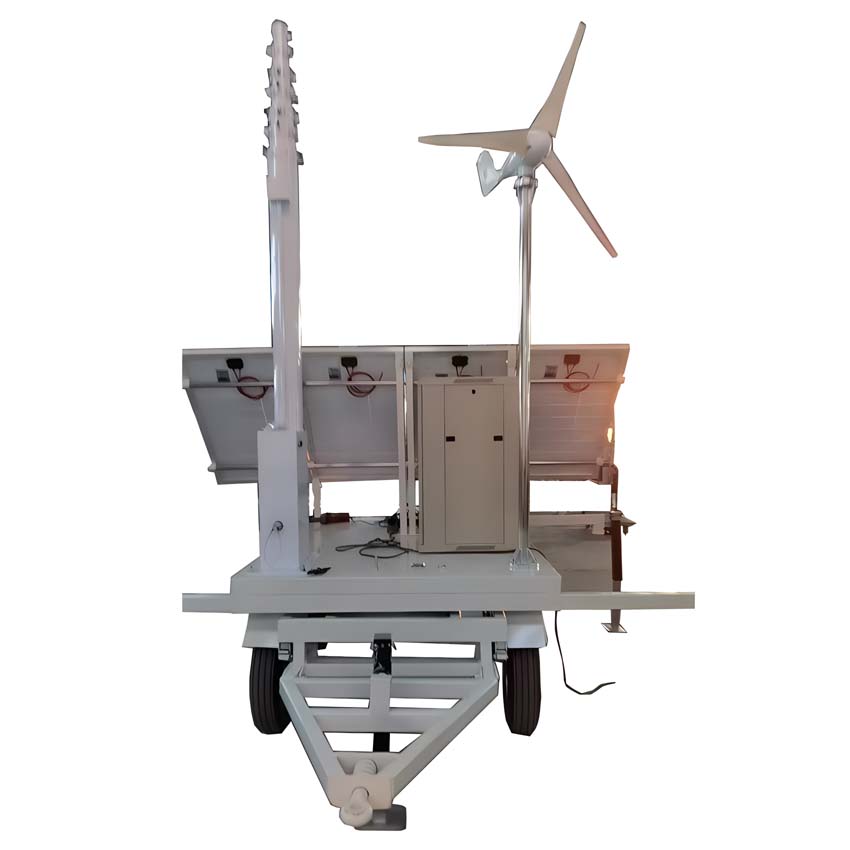 Outdoor Power Supply Mobile Solar Trailer With solar panel lithium battery powered trailer
