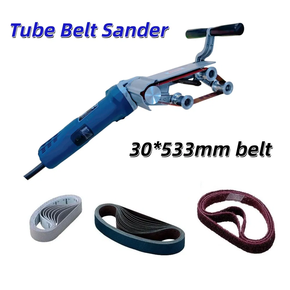 Wholesale Price Electric Tube Grinding Belt Sander Pipe Surface Sanding Grinder Steel Polishing Machine Abrasive Tool Professional Power Tools