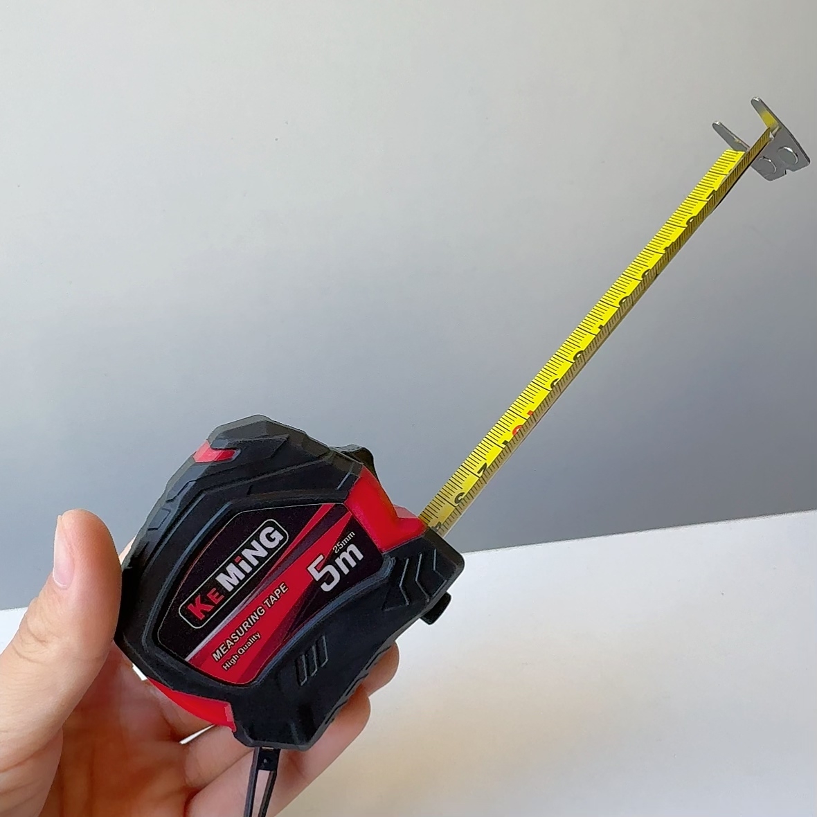 Keming Patent Multifunction High Precision 7.5M/25FT Rubber Tape Measure New Design High Quality Custom Contractor Tape Measure