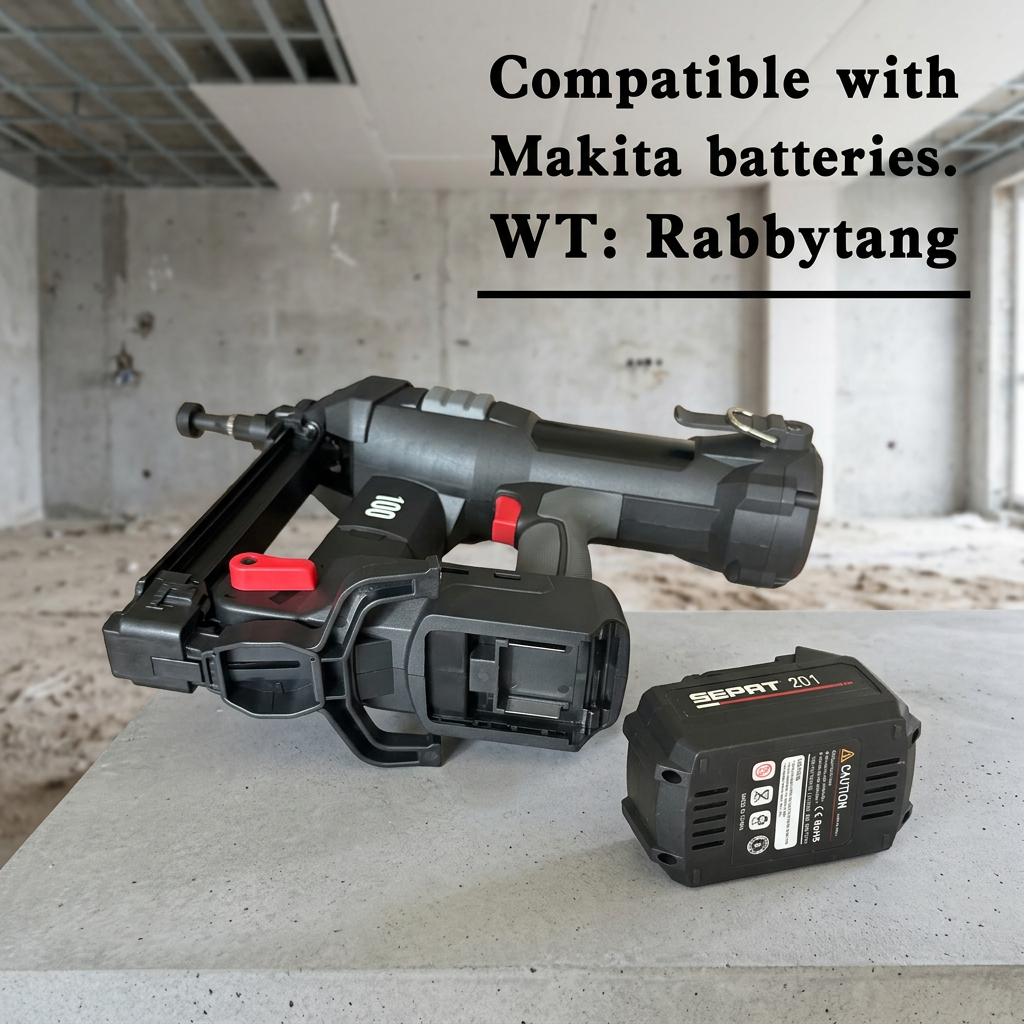 Cordless No Gas Lithium Brushless Steel Concrete Cordless Fastener Tool 20V Battery Nailer Gun 100J 15-40mm