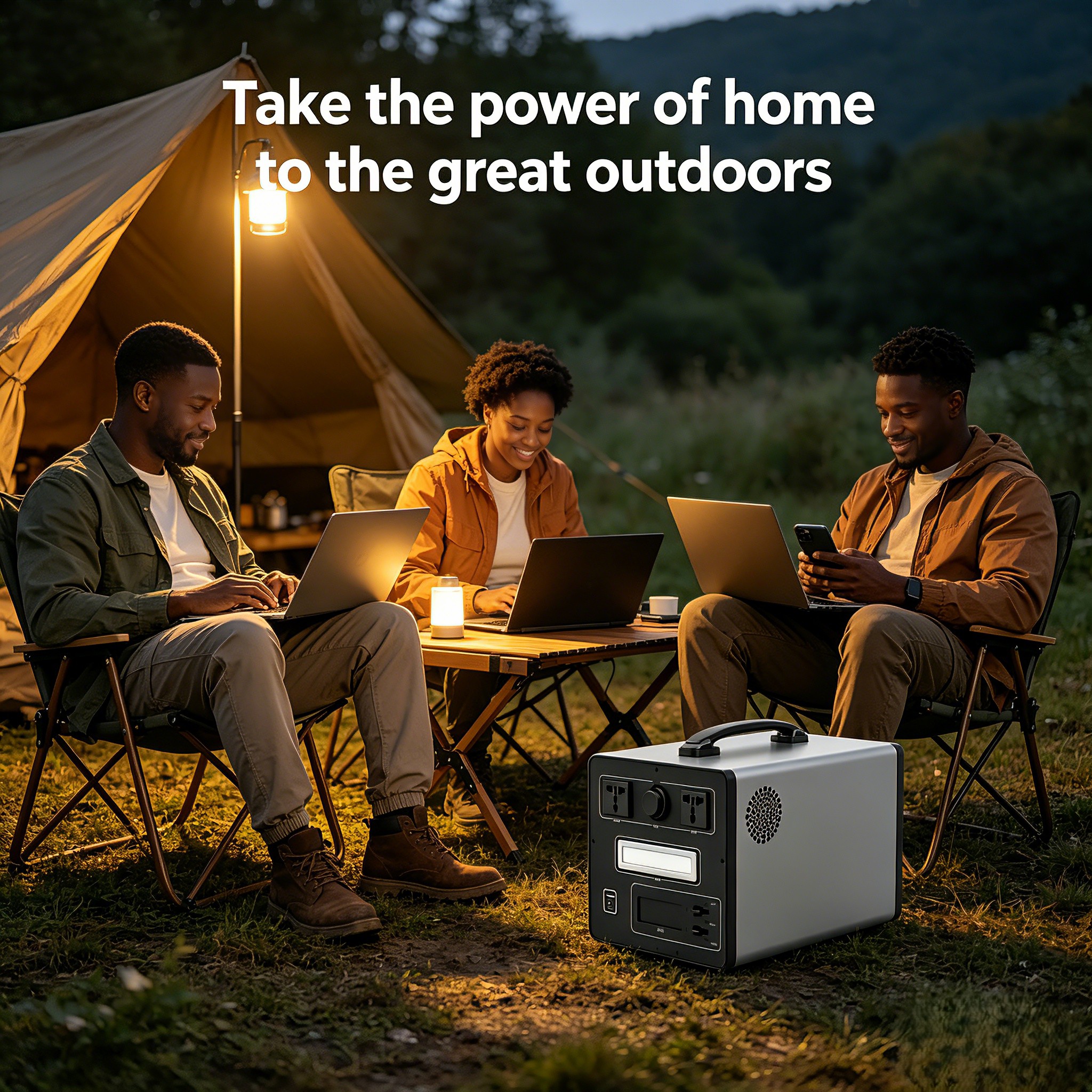 2000W 1500WH Outdoor Mobile Power Supply, Outdoor Portable Integrated Power Station, for Camping and Home Emergencies