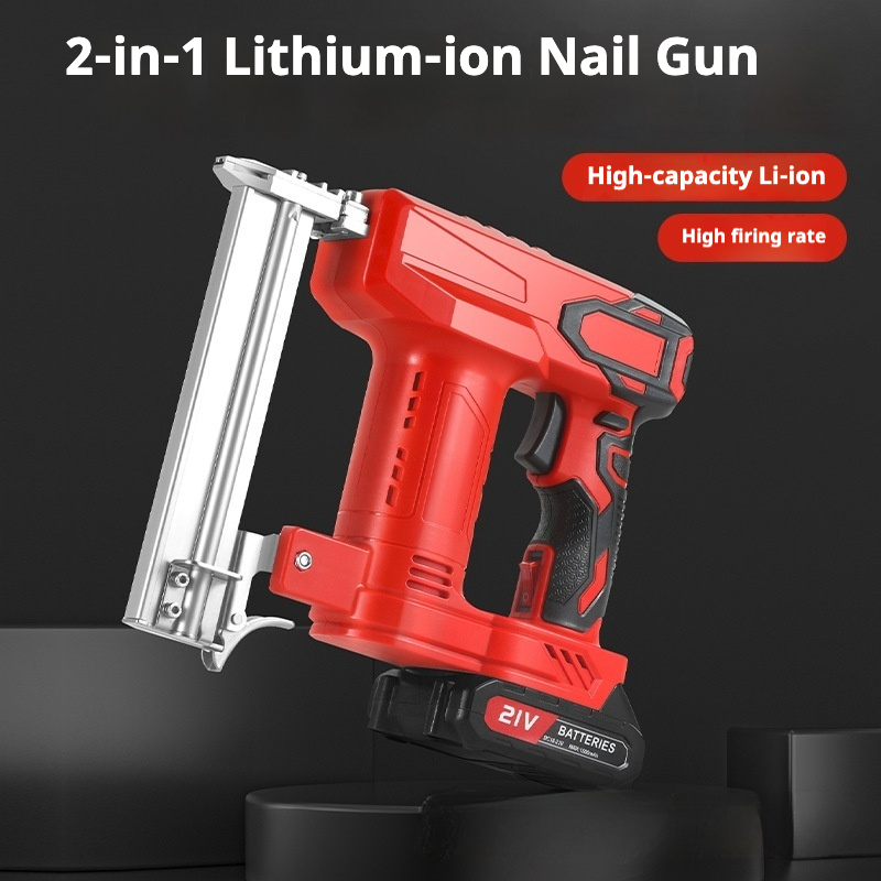 NEW F32 Lithium Electric Staple Gun Cordless Brad Shooting Nail Guns Portable Nailing Tools Machine Battery Framing Nailer