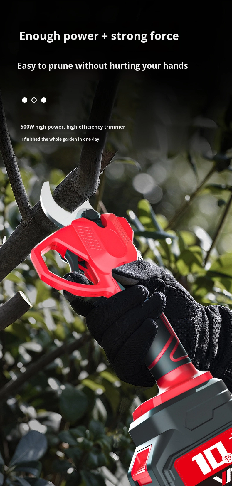 Portable Household Electric Scissors DIY Grade Power Tools with New Lithium Battery for Fruit Tree Gardening
